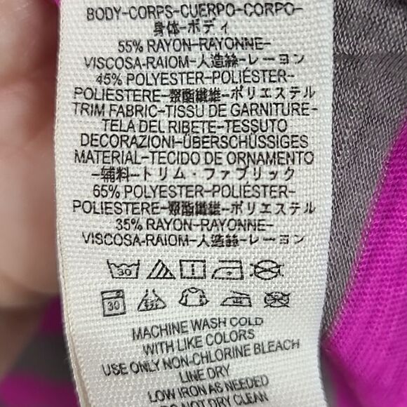 Free People Super Soft Crop Top Pewter Purple Striped Pleated T-Shirt Casual Tee - Picture 8 of 10